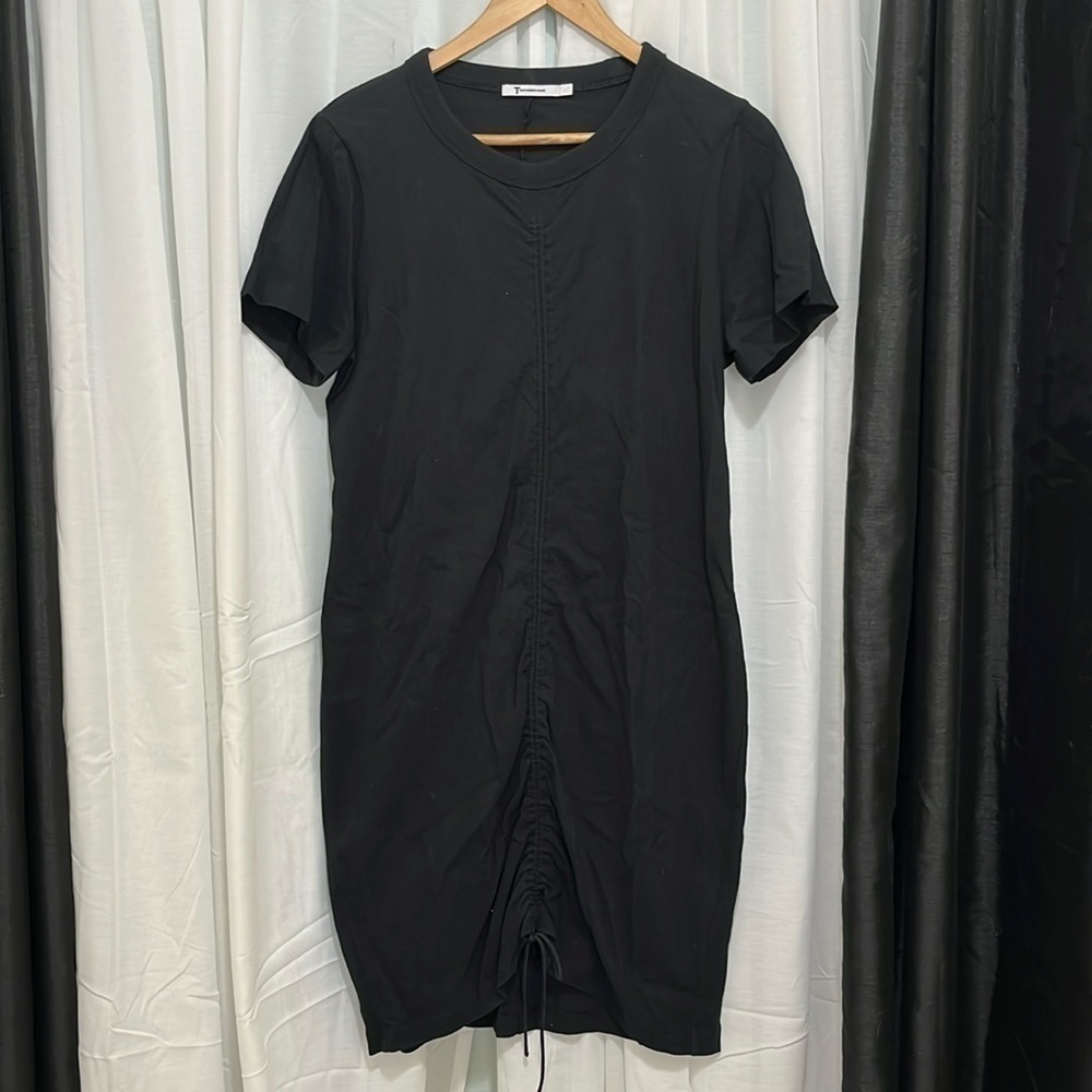 T by Alexander Wang Black Short Sleeve Dress a119